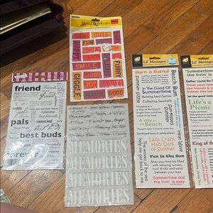 Colorful Scrapbook Stickers Set